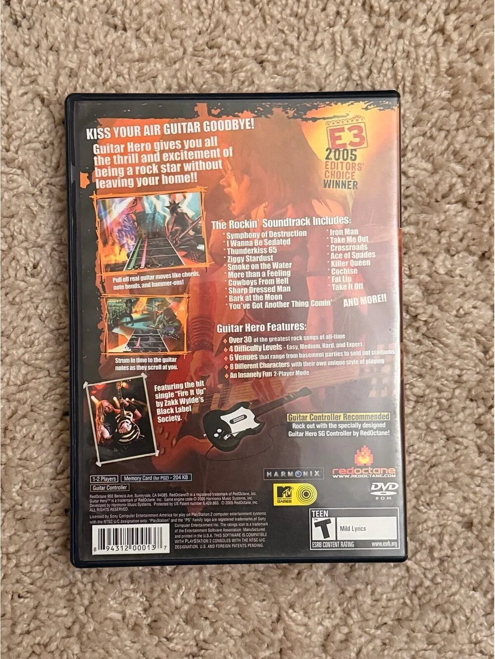 Guitar Hero for PlayStation 2